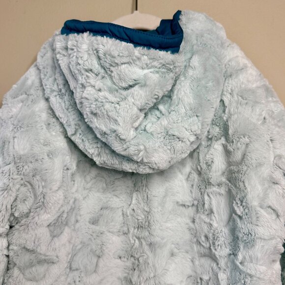 THE NORTH FACE MossBud Swirl Reversible Coat Girls M 10-12 Parka Winter Jacket - Picture 8 of 14